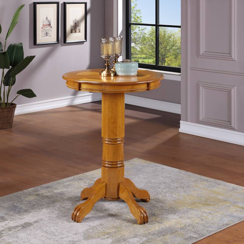 Florence 30-inch Round Wood Pub Table