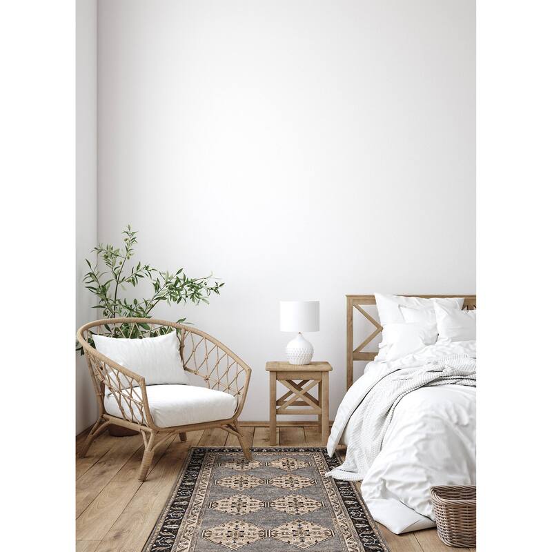 ECARPETGALLERY Hand-knotted Finest Agra Jaipur Grey Wool Rug - 5'6 x 8'5