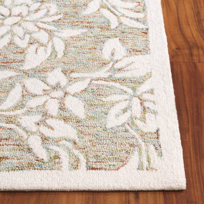 SAFAVIEH Handmade Jardin Evencia Country Floral Wool Rug