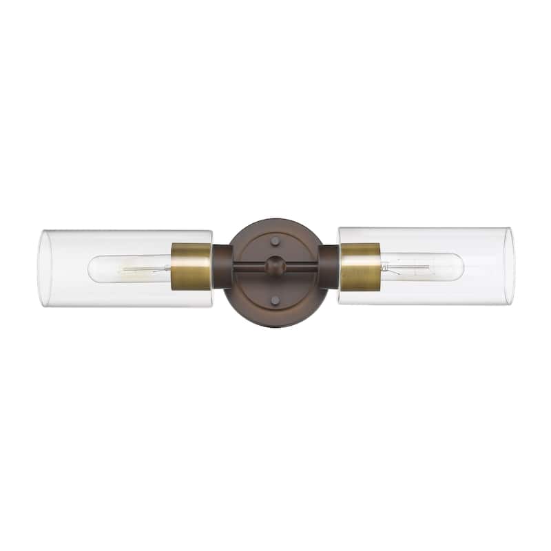 Copper Grove Goris 2-light Bronze and Brass Vanity/ Sconce Light
