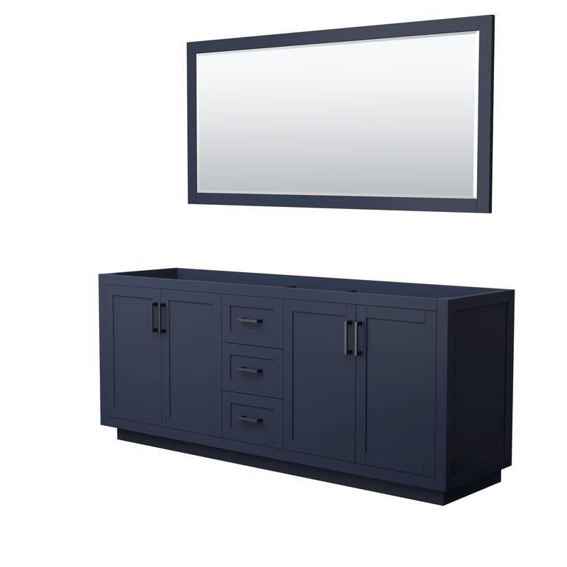 Miranda Double Bathroom Vanity Cabinet, 70-Inch Mirror