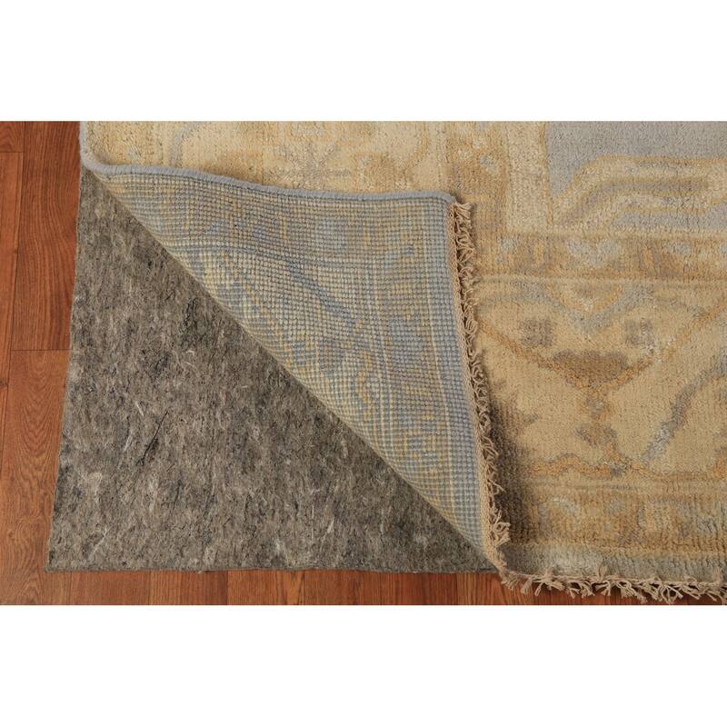 Oushak Indian Area Rug Hand-Knotted Nursery Wool Carpet - 9'4"x 11'8"