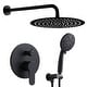 preview thumbnail 71 of 74, WOWOW Wall Mount 9-Spray Shower Faucet with Handshower 12" - Matte Black