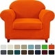 preview thumbnail 42 of 91, Subrtex Stretch Spandex 2-piece Armchair Slipcover Furniture Protector Orange