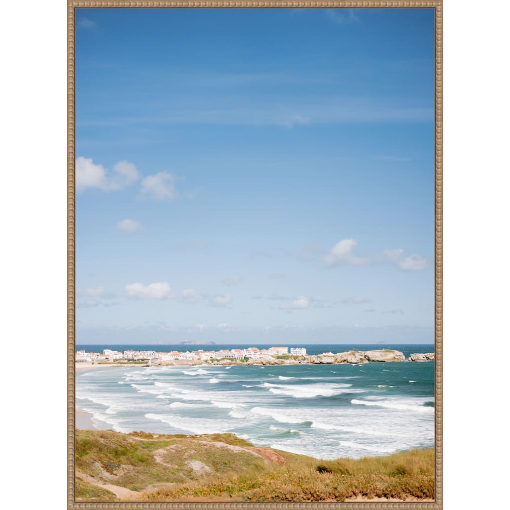 Coastal View of Peniche by Portugal Raisa Framed Canvas Wall Art Print
