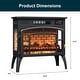 preview thumbnail 4 of 8, Freestanding Electric Fireplace Heater with Realistic 3D Flame - N/A