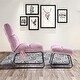 preview thumbnail 18 of 67, MCombo Accent Chair with Ottoman,Velvet Modern Side Pocket Metal Legs Club Chair,0014