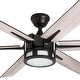 preview thumbnail 14 of 15, 56" Honeywell Kaliza Expresso Bronze Modern LED Ceiling Fan with Light & Remote - 56-inch