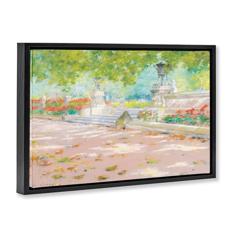 Stupell Summer Sunlight in Park Framed Floater Canvas Wall Art Design By LSR Design Studio