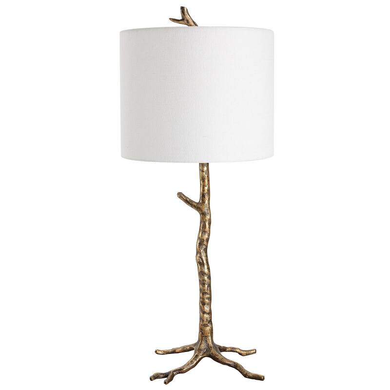 Rustic Table Lamp with Gold Finish - 12"D x 12"W x 29.5"H