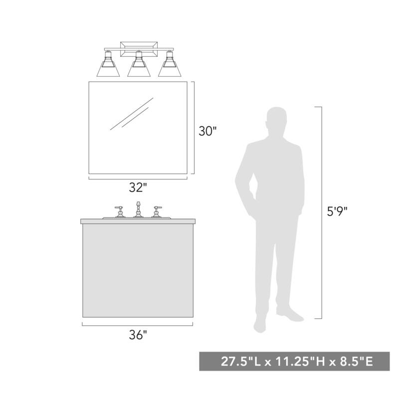 Kepler 3-Light Vanity Light