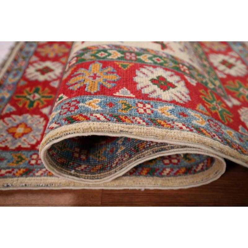 Kazak Oriental Foyer Rug Handmade Traditional Wool Carpet - 2'9" x 4'3"