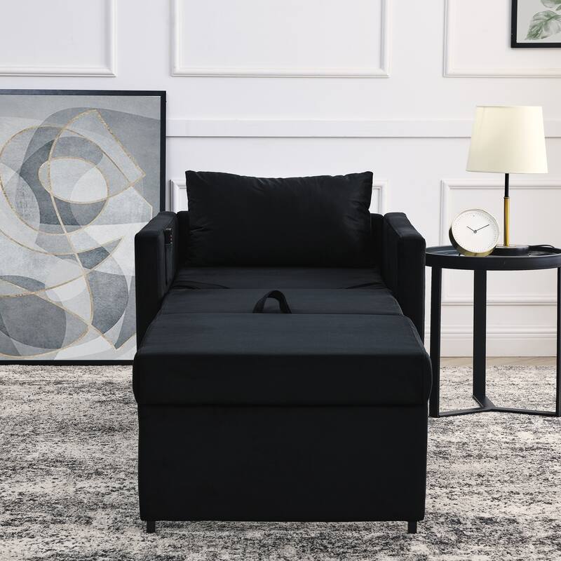 Velvet Chair Bed, Convertible Lounger Sleeper Chair Bed Bath & Beyond
