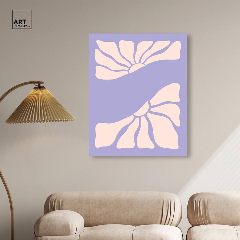 Split in two Flower Canvas by Art Remedy, Gallery Wrapped