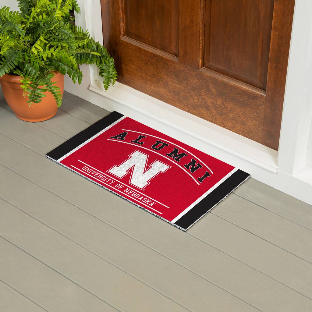 28 in. x 16 in. University of Nebraska Alumni Full Color PVC Door Mat