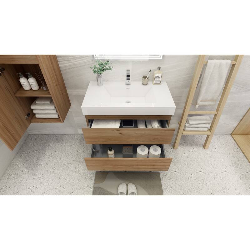 Baillie 36'' Wall-Mounted Vanity with Reinforced Acrylic Sink