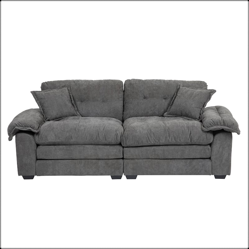 84" Chenille Small Loveseat Deep Seat Sofa