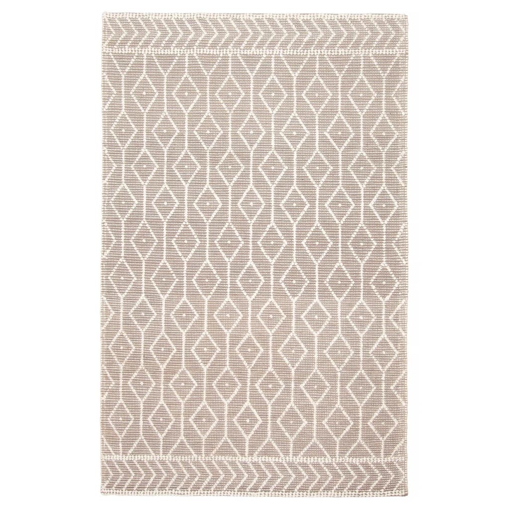 ECARPETGALLERY Braid weave Sienna Taupe Wool Rug - 5'0 x 7'11