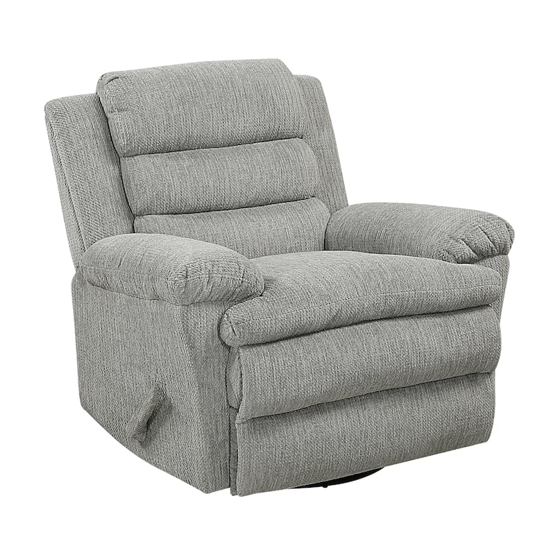 Sofiane Microfiber Swivel Glider Manual Reclining Chair - Gray