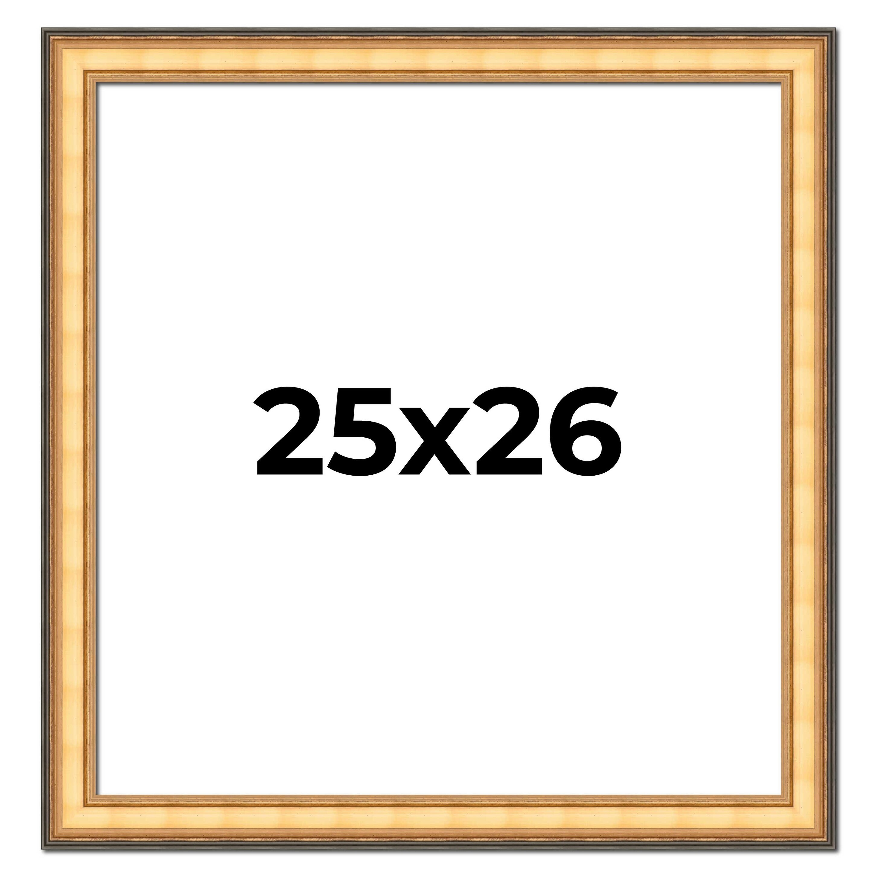 25x26 Frame Gold Plein Aire Solid Wood Picture Frame Width 2 Inches |