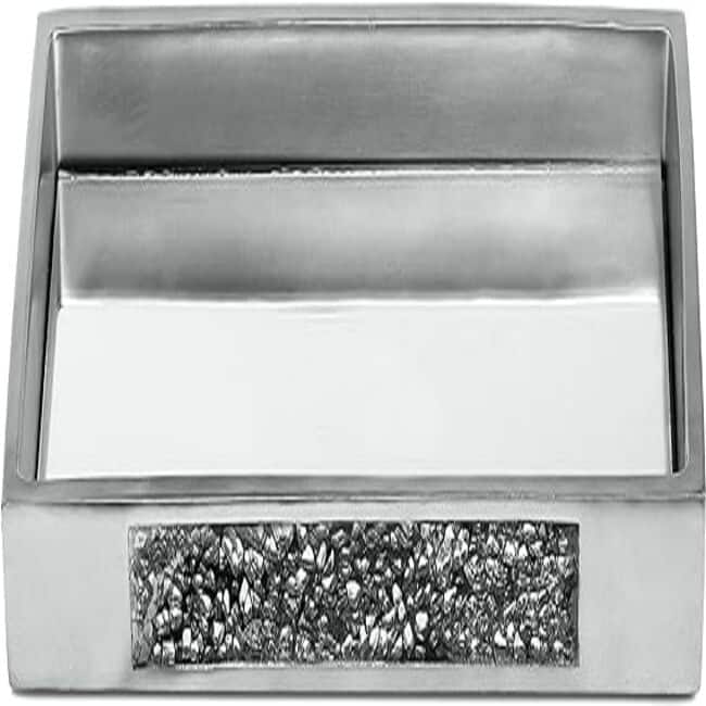 Creative Scents Silver Mosaic Vanity Mirror Tray for Dresser - Gray - Gray