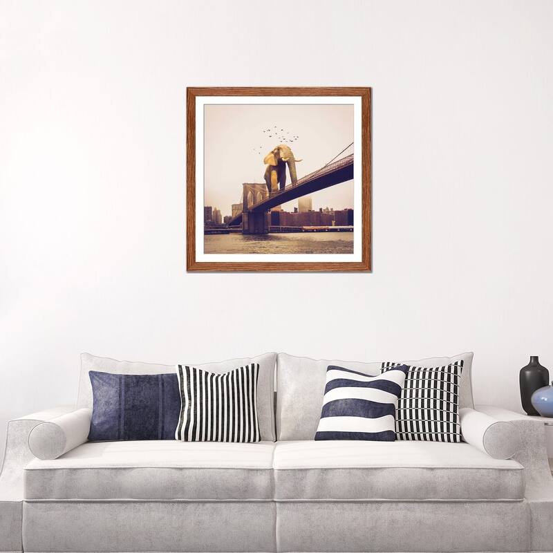 iCanvas "Elephant Bridge Amble" by Soaring Anchor Designs PFA