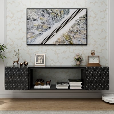 67" Wall Mount Floating TV Stand up to 80 in
