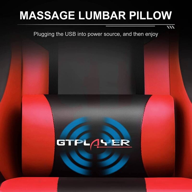 Lucklife Gaming Chair Computer Chair with Footrest and Lumbar Support for Office or Gaming