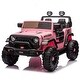 preview thumbnail 1 of 78, 2-seater Kids Ride On Electric Car W/parents control,light&rear searchlight,Power display, Four-wheel suspension Pink Pink