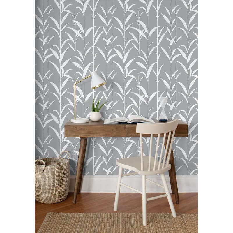 NextWall Bamboo Leaves Peel and Stick Wallpaper