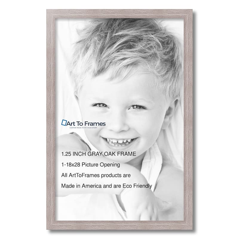 ArtToFrames Metro Modern 18x28 Inch Picture Frame, 1.25 Inch MDF Poster Frame Available in Multiple Colors (FRBW26-18x28)
