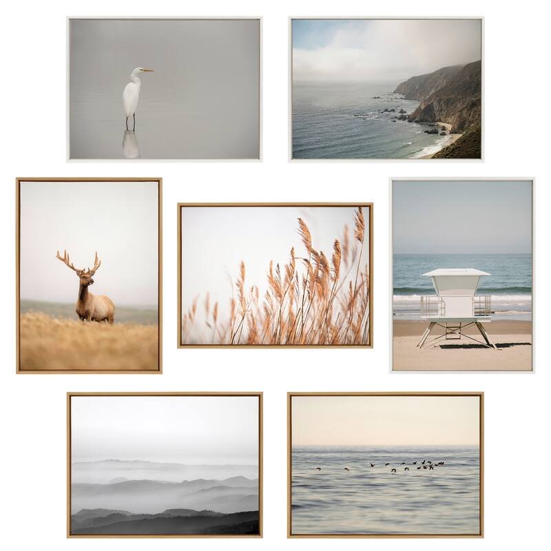 Kate and Laurel Sylvie Surf Shack Framed Canvas by Crystal Lynn Collins