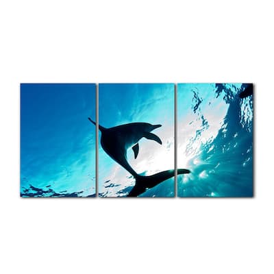Ready2HangArt 'Dolphin' 3-Piece Wrapped Canvas Wall Art Set