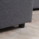 preview thumbnail 9 of 16, HOMCOM Sectional Sleeper Sofa, Linen Fabric L Shaped Couch with Pull out Bed, Reversible Storage Chaise, 3-seat, Dark Grey