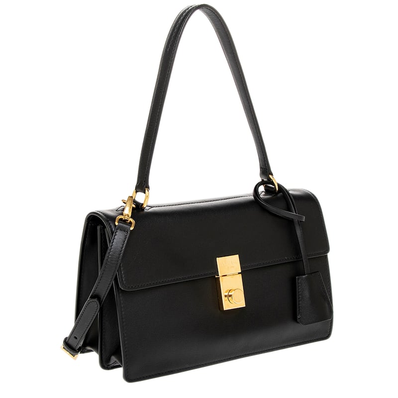 Prada soft sound medium leather shoulder bag