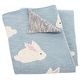 preview thumbnail 2 of 1, SAFAVIEH Baby Collection Looloo Throw - Blue / White - 32" x 40"