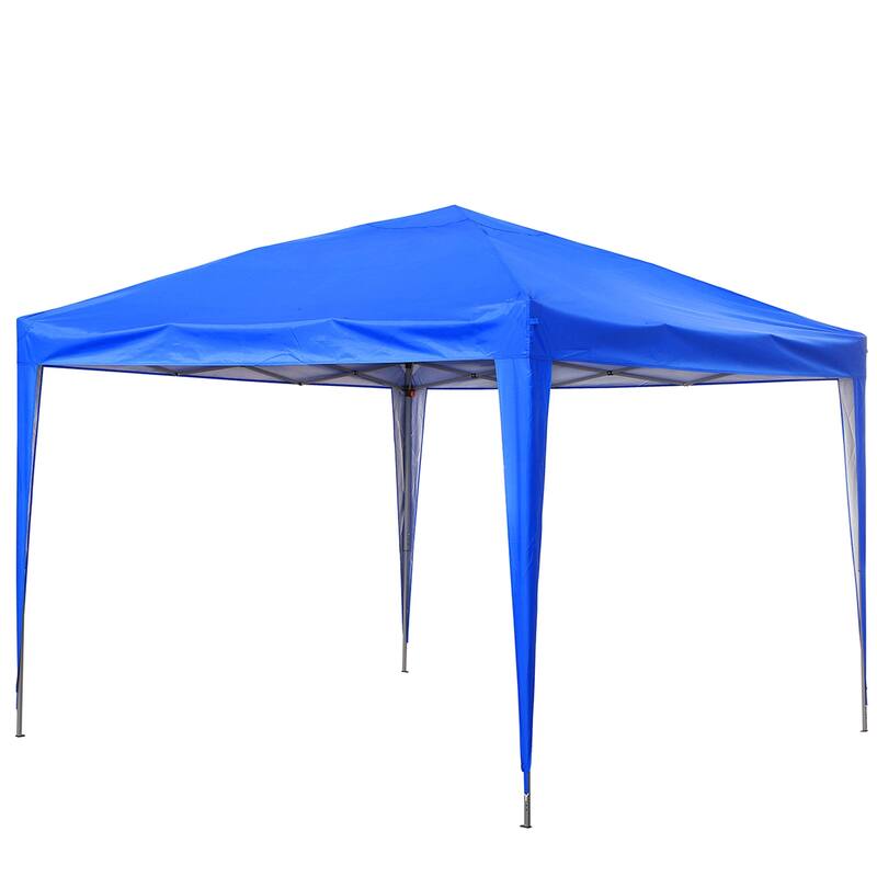 10*10 Ft Flat Roof Outdoor Shed with 4 Sides - 118*118*102.36
