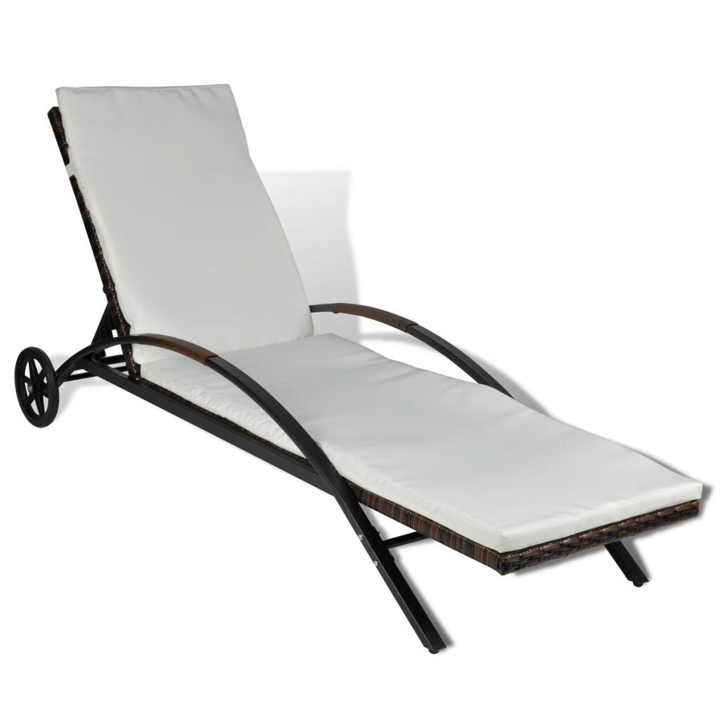 Rattan sun sales lounger homebase