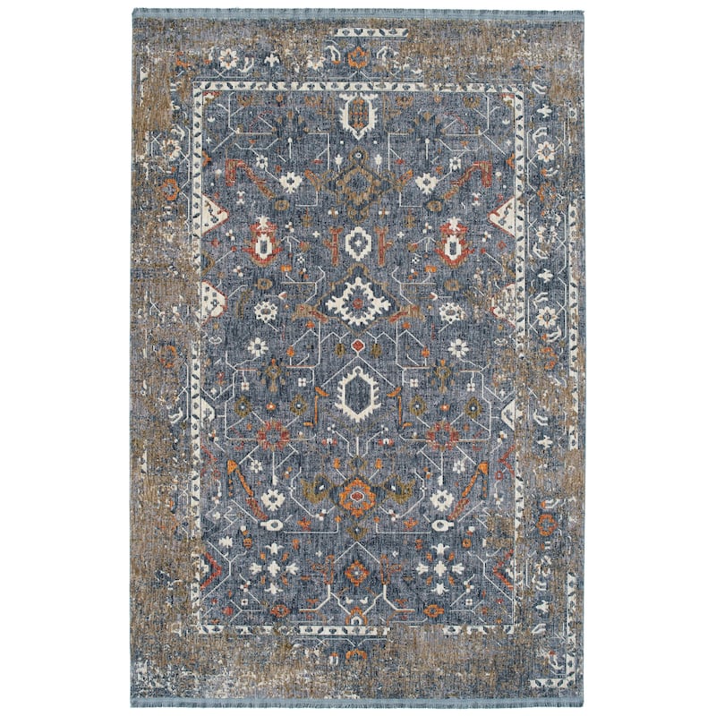 Artundra Denium Machine Made Flatweave Indoor Area Rug - 7'10" x 10'3"