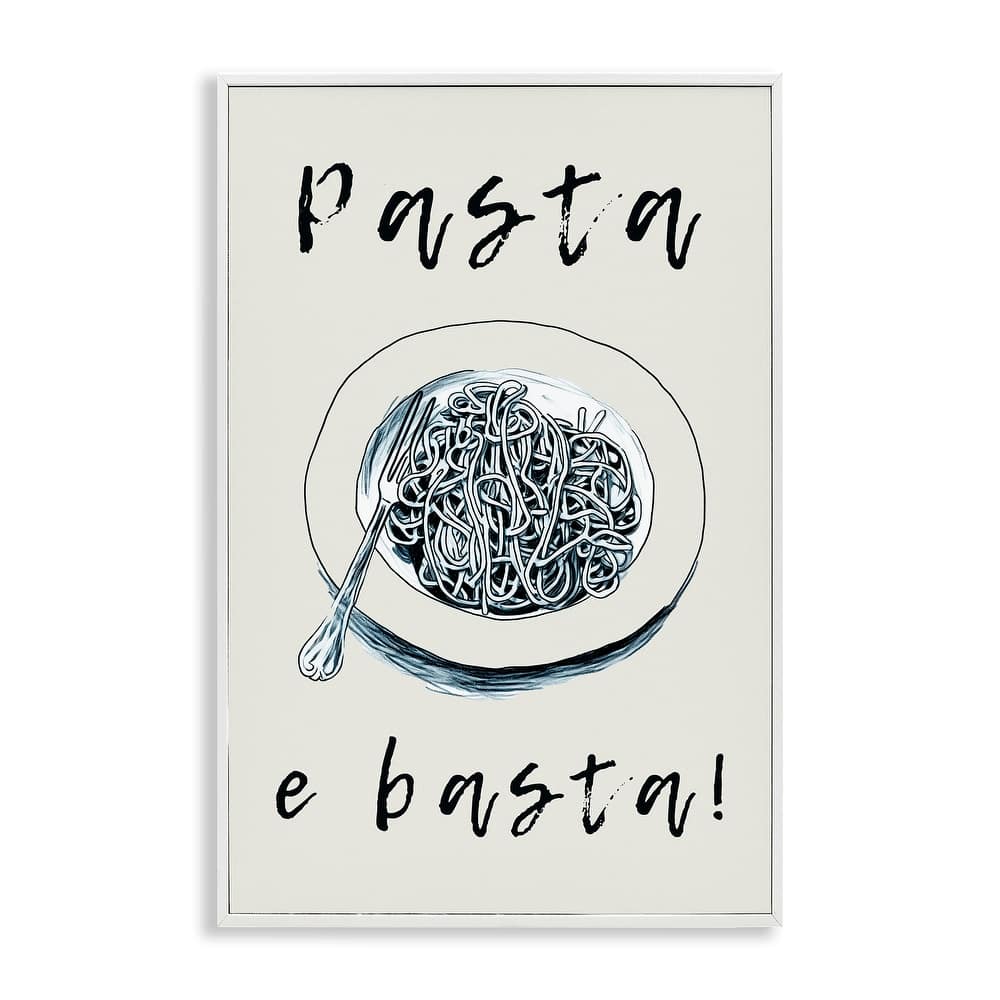 Stupell Pasta e Basta Meal Framed Giclee Art Design By Andreas Magnusson