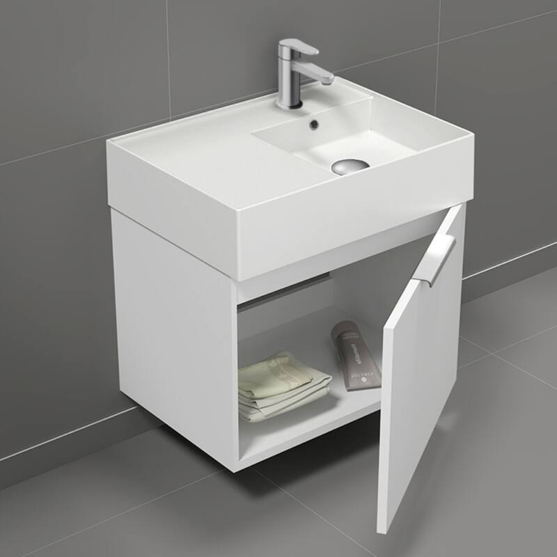 Nameeks Derin-2417-W-S-R Derin 24" Wall Mounted Single Basin Vanity