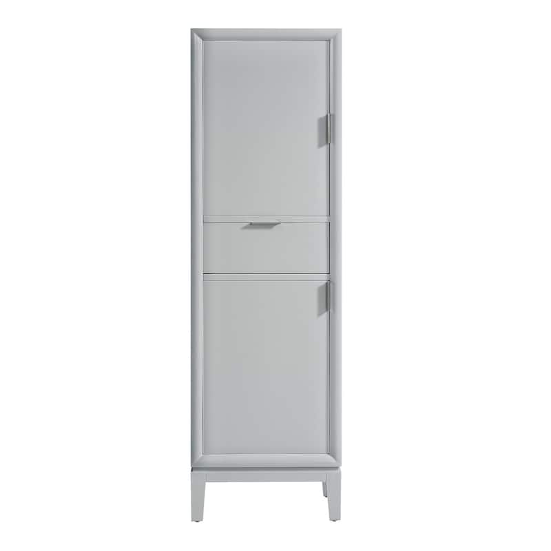 Avanity Emma 65" H x 20" W Plywood and Wood Free Standing Linen Tower - Dove Gray