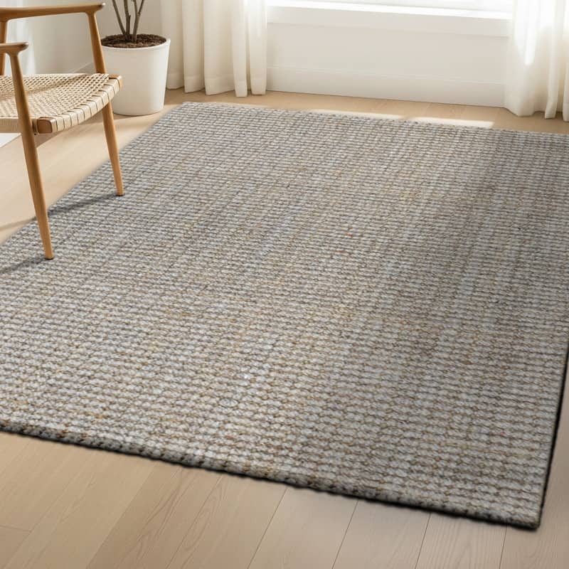 Delara Premium Handwoven Natural Fiber Area Rug, 60% Wool 40% Jute excellent choice in high-traffic areas such as Living rooms