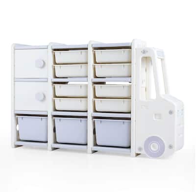 Costway Kids Toy Storage Organizer with 2 Cabinets & 11 Removable Bins - See Details