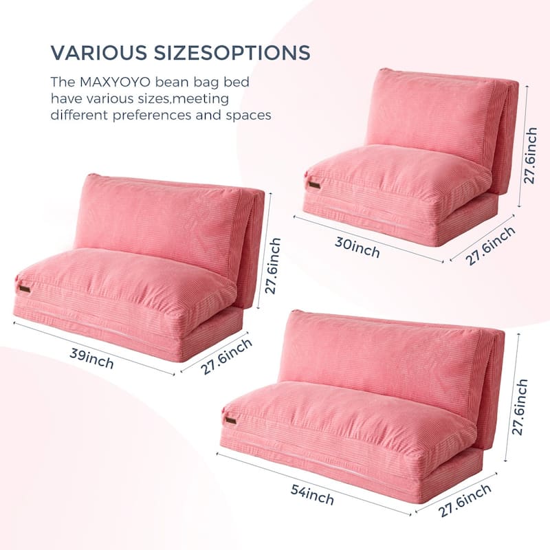 Corduroy Bean Bag Folding Sofa Bed