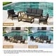 preview thumbnail 63 of 99, 5-Piece Teak Outdoor Conversation Set with Tables.