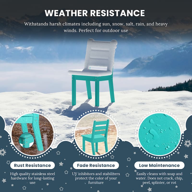 Polytrends Garden Party Kids Outdoor Dining Chair (Set of 2)