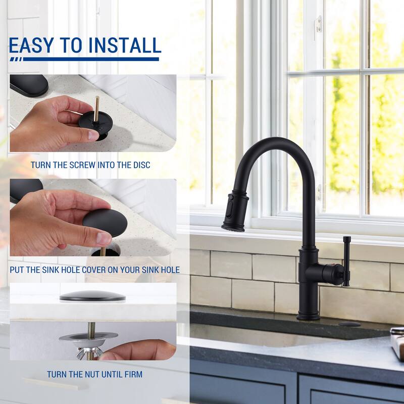 WOWOW Sink Hole Cover Fits 0.31 to 1.89" Holes, Easy Install
