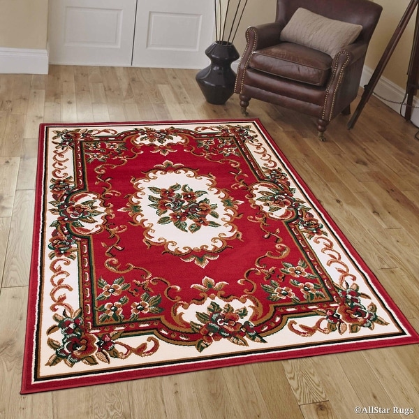 Allstar Red Woven High Quality Rug Traditional Persian Allstar Red Woven High Quality Rug Traditional Persian Flower Western Design