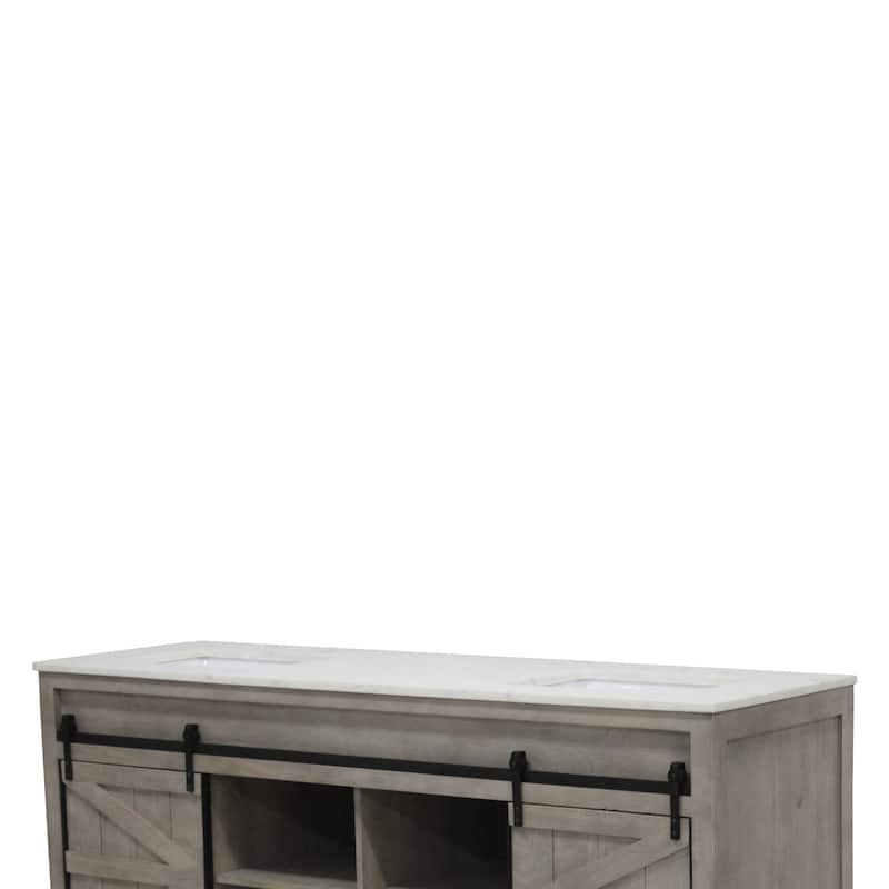 Barn Door Vanity 72 " wide in White Pigment